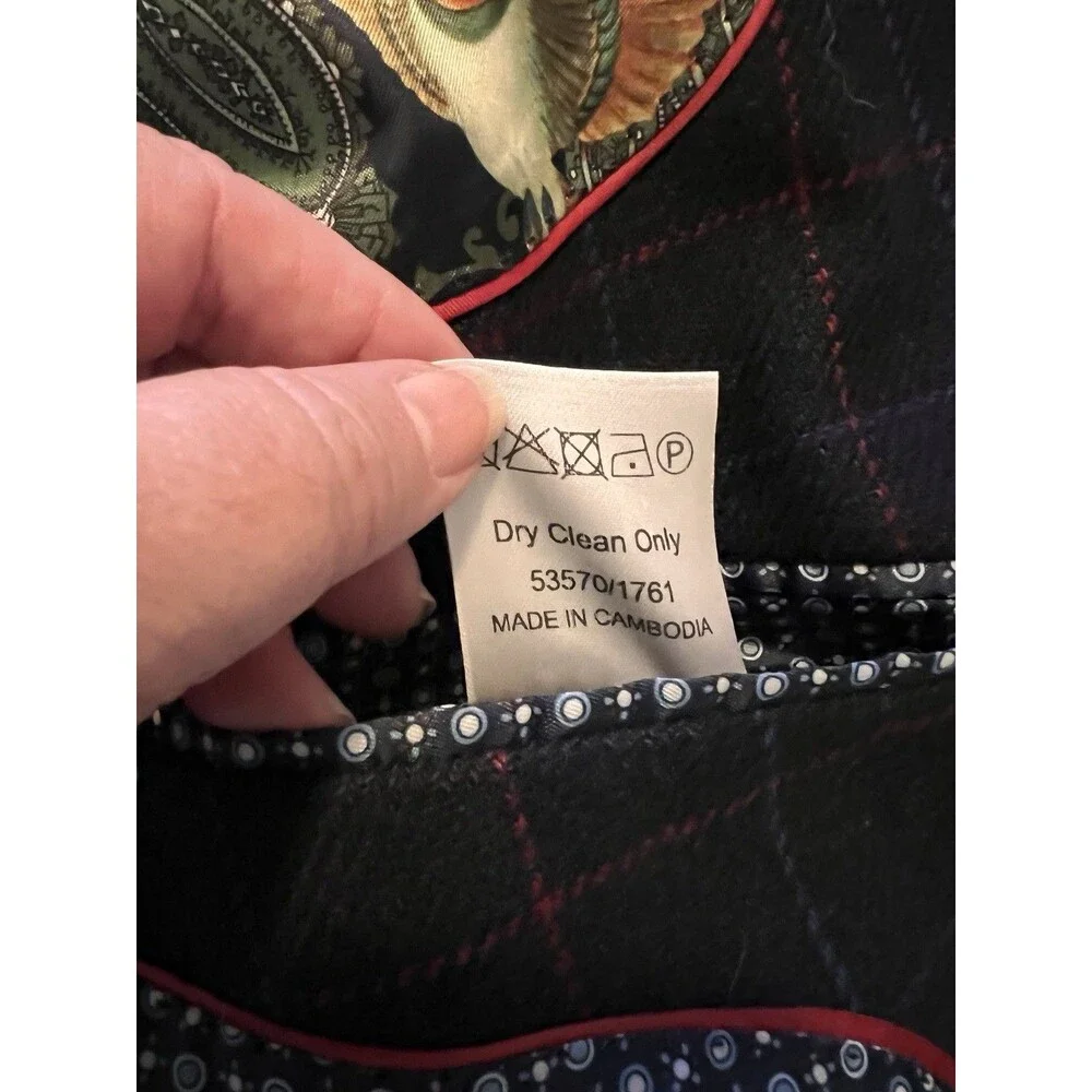 Harry Brown Heritage Blue Plaid Wool Blend Blazer Sport Coat 48R 2 Button NWOT